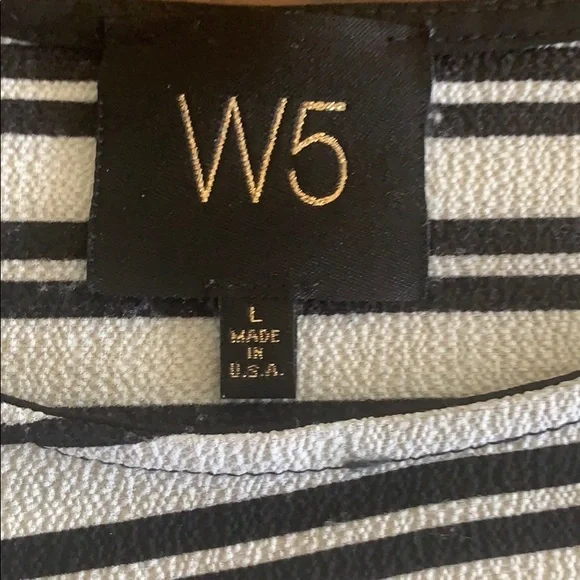 Anthro W5 Black & White blouse Sz L - Picture 4 of 6